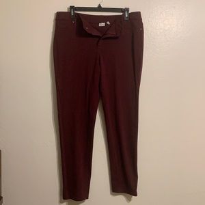 Maroon/Burgundy ankle pants from Cato size 14